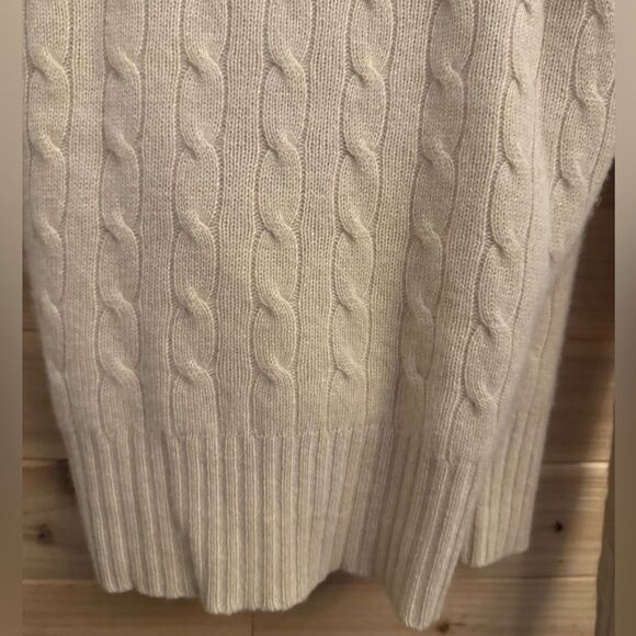 Vintage Ralph Lauren Black Label Size Medium Cashmere Cable Knit Wrap Sweater - Picture 12 of 15